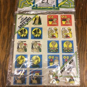 Vintage ET movie stickers scratch n sniff pine flower scent sticker pack